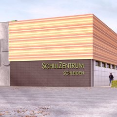 Planungsansicht Wiederaufbau Schulzentrum Schleiden.