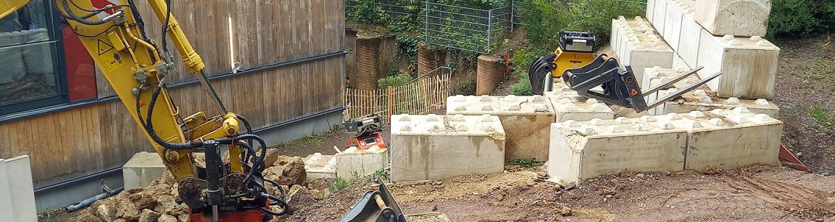 Wiederherstellung des Einlaufbauwerkes Lompigbach in Gemünd.