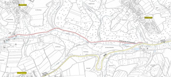 Übersichtsplan über die Baumaßnahme. Übersichtsplanung Schafbachmühle