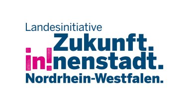Logo Landesinitiative Zukunft Innenstadt. Nordrhein-Westfalen
