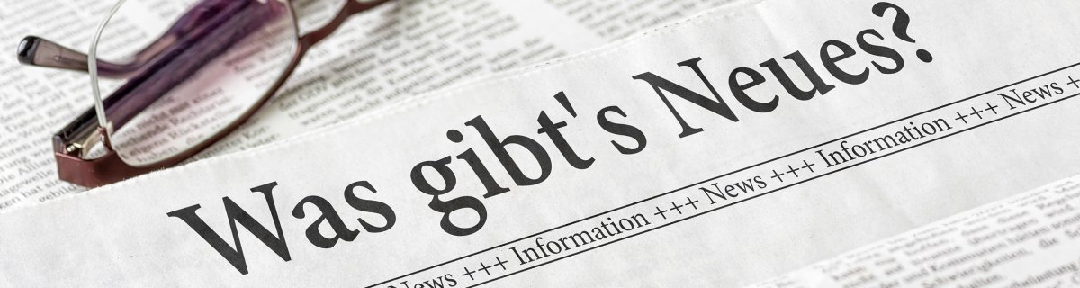 Zeitung mit der Überschrift Was gibts Neues