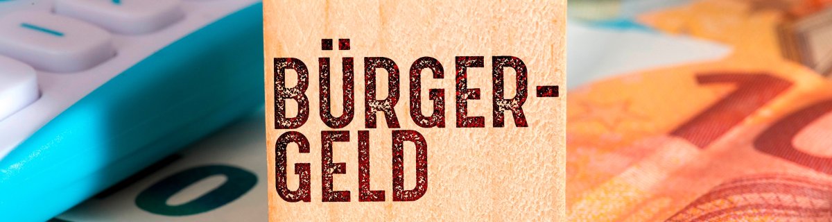 Bürgergeld und Euro Geldscheine Bürgergeld und Euro Geldscheine