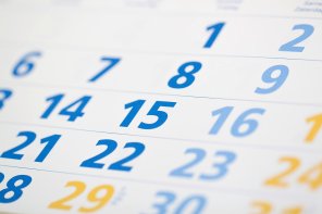 Nahaufnahme einer Kalenderseite