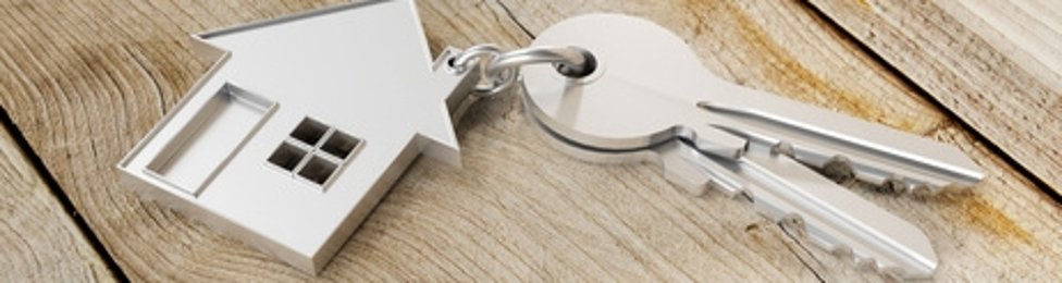 Schlüsselanhänger mit Haus und Schlüssel