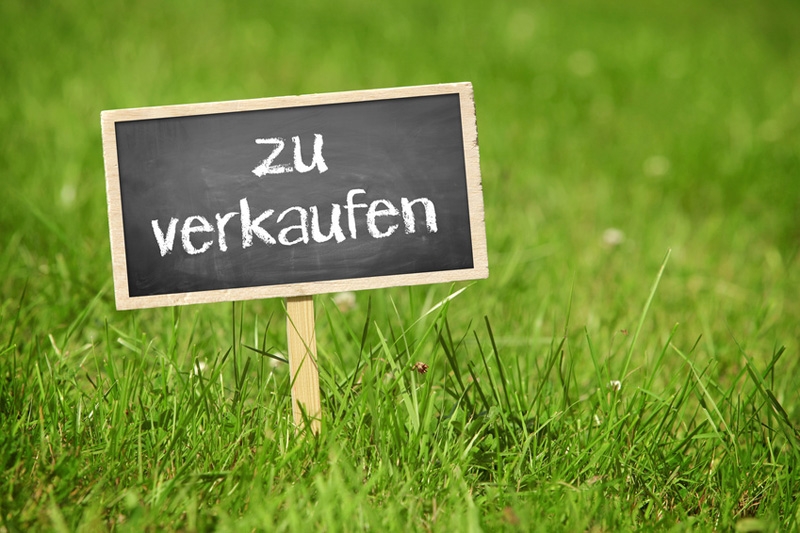 Schild "zu verkaufen"