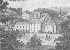 Stadtgeschichte Schleidens - Schleiden im Jahre 1831, Steinzeichnung von Nicolas Ponsart