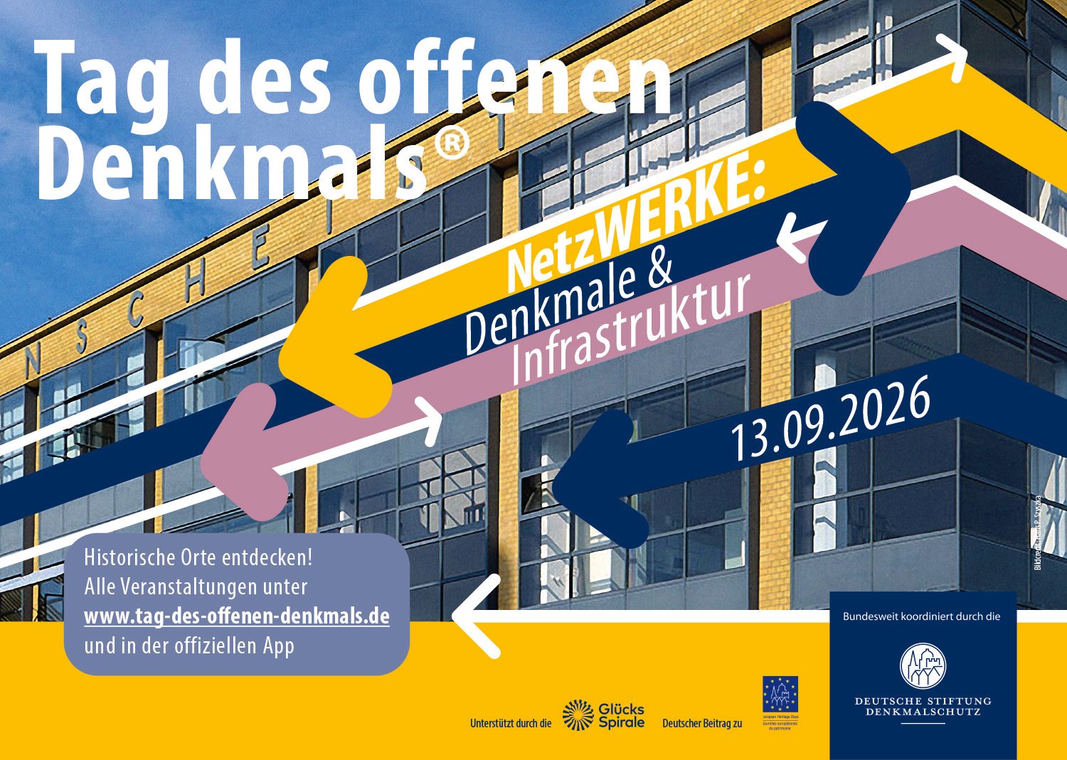 Tag des offenen Denkmals® 2026 in der Alten Schmiede Herhahn am 13. September 2026 ab 13:00 Uhr. Motto 2026: „NetzWERKE: Denkmale & Infrastruktur“