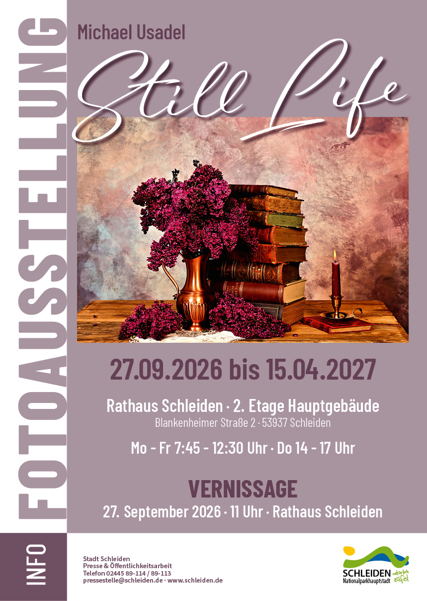Plakat zur Kunstausstellung "Sichtweisen" von Helene Michel.