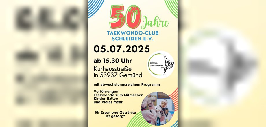 Plakat 50 Jahre Taekwondo-Club Schleiden e.V.