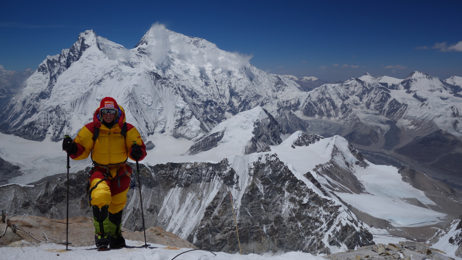 Foto von Alix von Melle - im Hintergrund der Everest.
