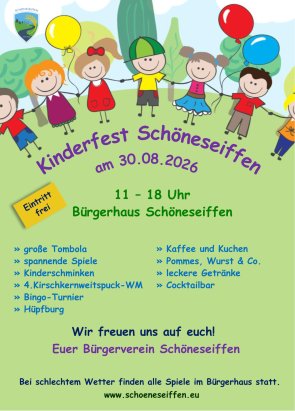 Flyer Kinderfest in Schöneseiffen