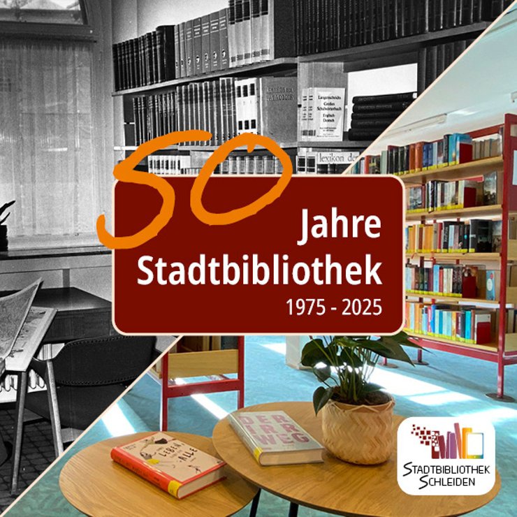 Titelseite der Broschüre - 50 Jahre Stadtbibliothek Schleiden.